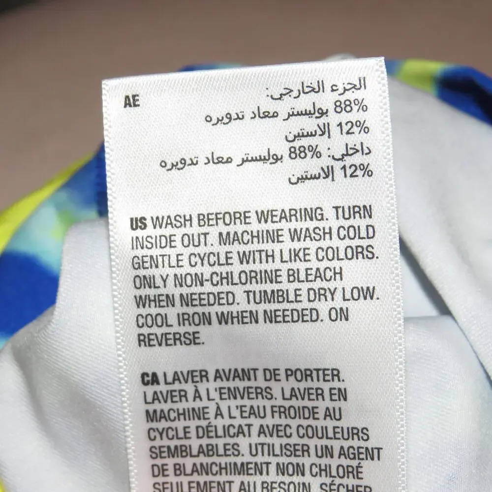 ID Ideology Blue Print Cropped Athletic Girls Tank Top - Picture 7 of 7